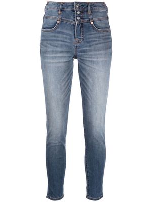EVISU slim-fit cropped jeans - Blue