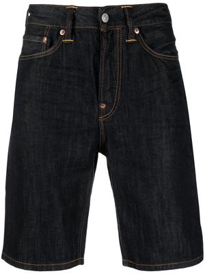 EVISU straight-leg denim shorts - Blue