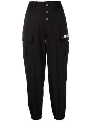 EVISU tapered-leg cargo trousers - Black
