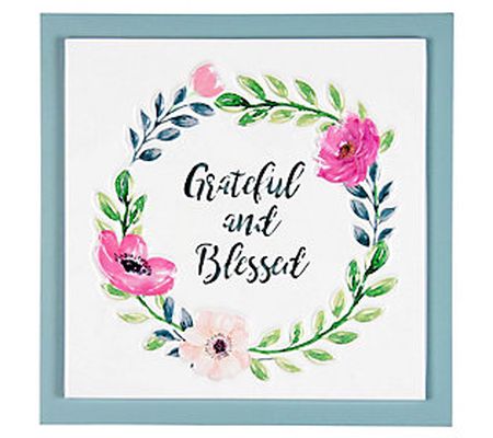 Exhart Grateful and Blessed Wall Decor