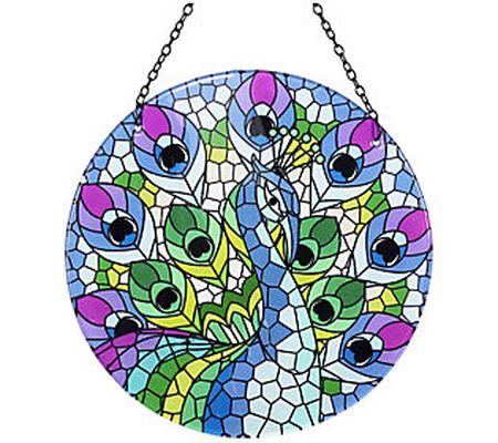 Exhart Hanging Mosaic  Peacock Suncatcher