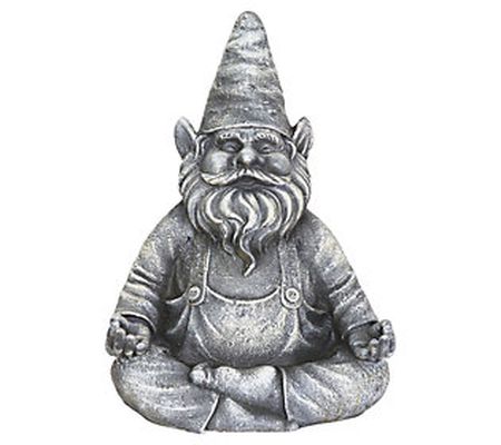 Exhart Large Grey Gnamaste Gnome Statue