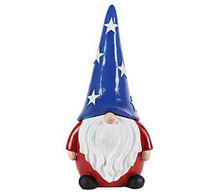 Exhart Patriotic LED Hat Gnome Statue