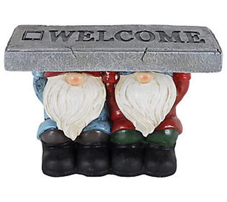Exhart Solar Gnomes with Welcome Stone