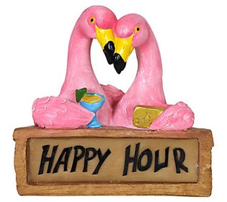 Exhart Solar Happy Hour Flamingos