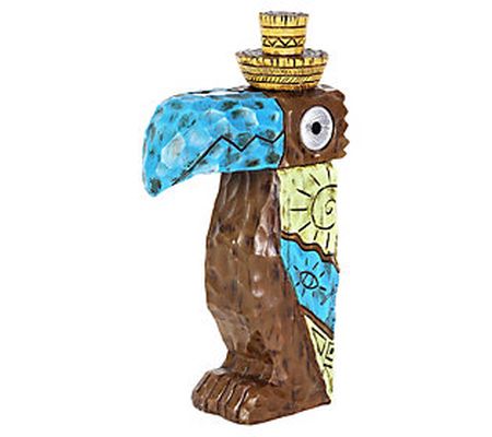 Exhart Solar Tiki Toucan Statue