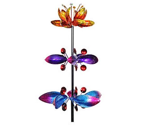 Exhart Triple Flower Spinner Stake