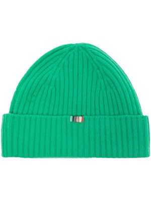 extreme cashmere Ami ribbed-knit beanie - Green