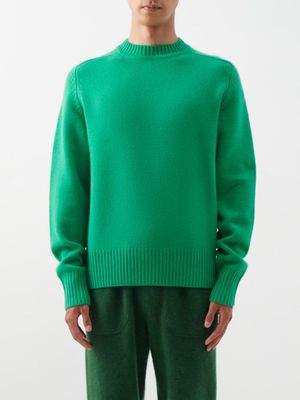Extreme Cashmere - Bourgeois Stand-collar Cashmere-blend Sweater - Mens - Green