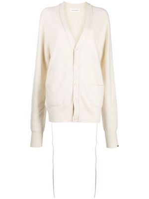 extreme cashmere button-front cashmere jumper - White