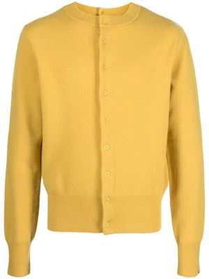 extreme cashmere button-up cashmere blend cardigan - Yellow