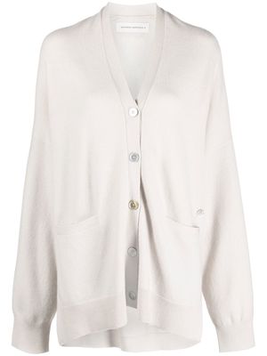 extreme cashmere button-up knitted cardigan - Neutrals