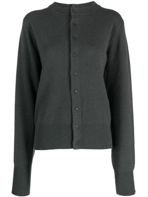 extreme cashmere buttoned-up knitted cardigan - Grey