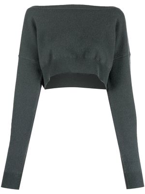 extreme cashmere cashmere-blend cropped sweater - Green