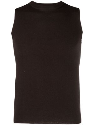 extreme cashmere crew-neck cotton-cashmere vest - Brown