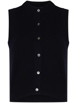 extreme cashmere crew-neck knitted vest - Blue
