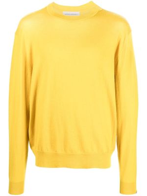 extreme cashmere crew-neck rib-trimmed jumper - Yellow