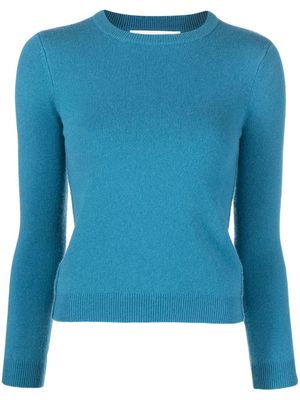 extreme cashmere crew-neck ribbed-knit jumper - Blue