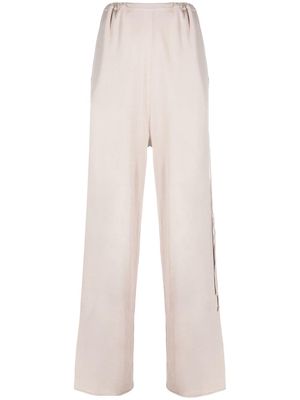extreme cashmere drawstring-waist knitted trousers - Neutrals