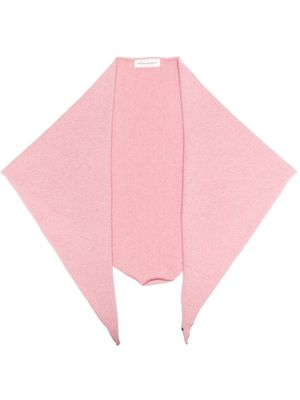 extreme cashmere fine-knit cape scarf - Pink