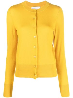 extreme cashmere fine knit cardigan - Yellow