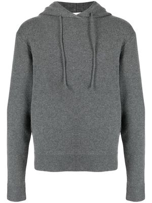 extreme cashmere fine-knit hooded jumper - Grey