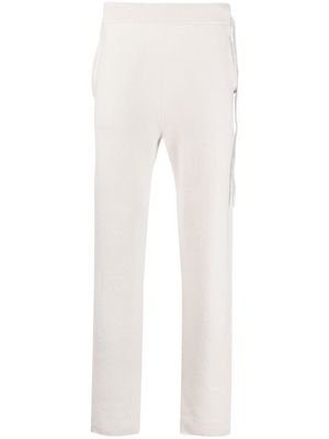 extreme cashmere fine-knit track pants - White