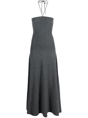 extreme cashmere fine-ribbed knitted dress - Grey