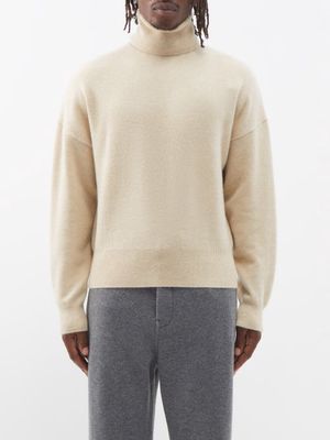 Extreme Cashmere - Jill Roll-neck Cashmere-blend Sweater - Mens - Beige