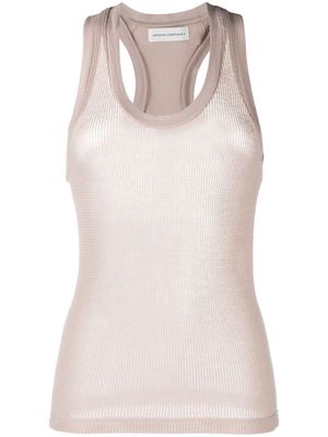 extreme cashmere knitted cotton tank top - Neutrals