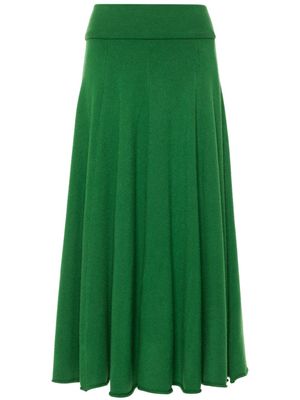 extreme cashmere knitted high-waist skirt - Green