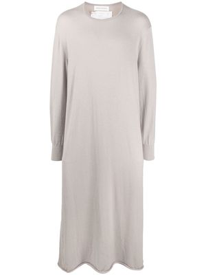 extreme cashmere knitted maxi dress - Neutrals