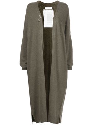 extreme cashmere long cashmere cardigan - Green