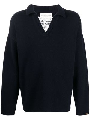extreme cashmere long-sleeve cashmere top - Blue