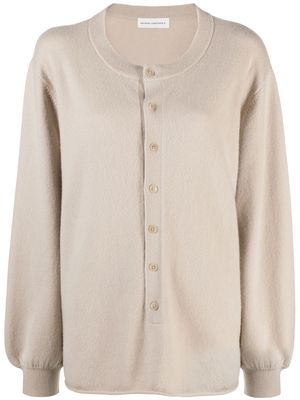 extreme cashmere long-sleeve cashmere top - Neutrals