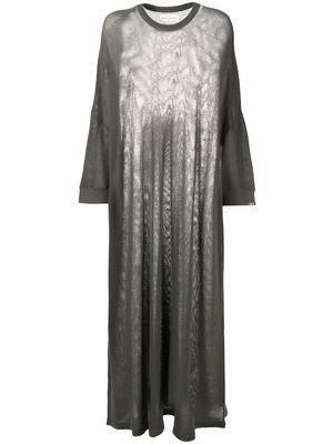 extreme cashmere long-sleeve knitted dress - Grey