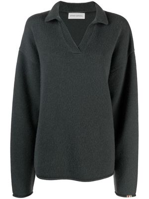 extreme cashmere long-sleeve knitted top - Grey