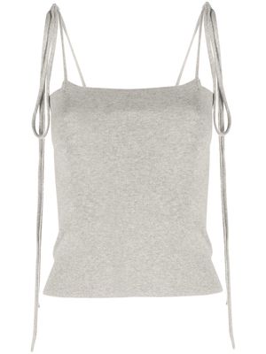 extreme cashmere Love knitted tube top - Grey