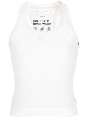extreme cashmere mesh sleeveless top - White