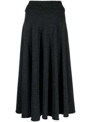 extreme cashmere n°313 Twirl cashmere blend midi skirt - Grey