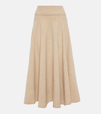 Extreme Cashmere N°313 Twirl cashmere-blend midi skirt