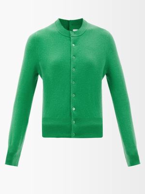 Extreme Cashmere - No.140 Little Game Stretch-cashmere Cardigan - Womens - Green