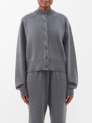 Extreme Cashmere - No.170 Chou Stretch-cashmere Cropped Cardigan - Womens - Dark Grey