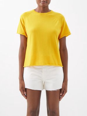 Extreme Cashmere - No.177 Todd Stretch-cashmere T-shirt - Womens - Yellow