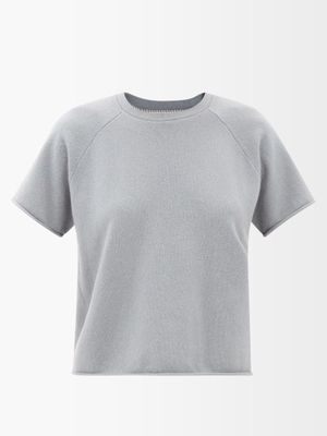 Extreme Cashmere - No.229 Teddy Stretch-cashmere T-shirt - Womens - Mid Blue