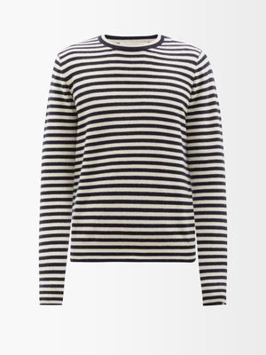 Extreme Cashmere - No.36 Be Classic Striped Stretch-cashmere Sweater - Mens - Blue White