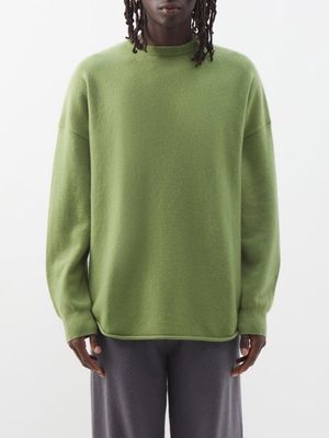 Extreme Cashmere - No. 53 Crew Hop Stretch-cashmere Blend Sweater - Mens - Green