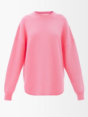 Extreme Cashmere - No.53 Crew Hop Stretch-cashmere Sweater - Womens - Pink