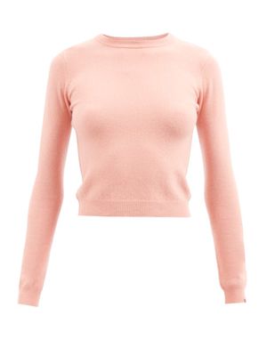 Extreme Cashmere - No.98 Kid Cropped Stretch-cashmere Sweater - Womens - Pink
