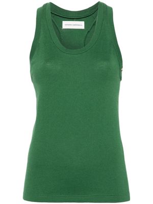 extreme cashmere Nº270 fine-knit tank top - Green